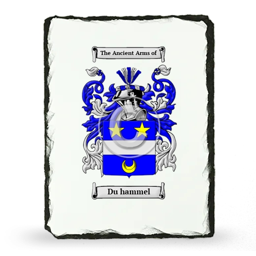 Du hammel Coat of Arms Slate